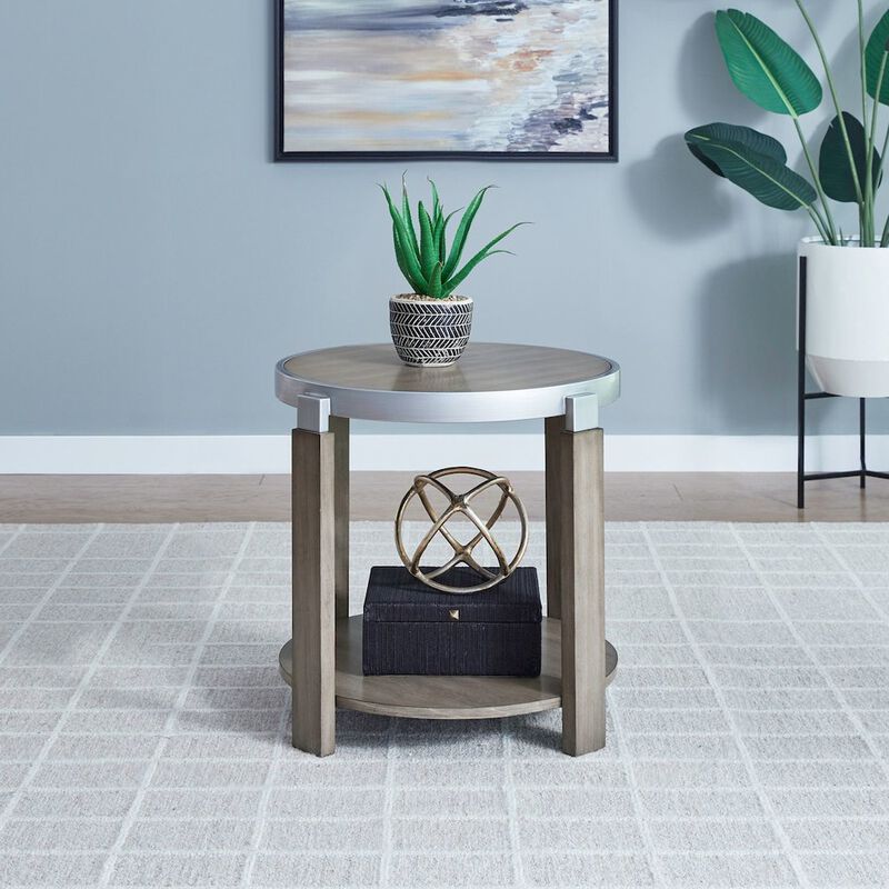 Liberty Furniture Sutton End Table for Living Room - Bleached Sand image number 6