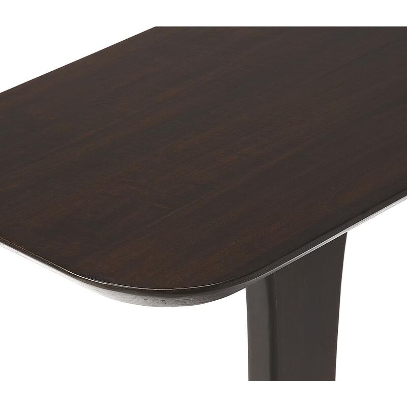 Modern Elegance Cocoa Brown Pedestal Table, Belen Kox