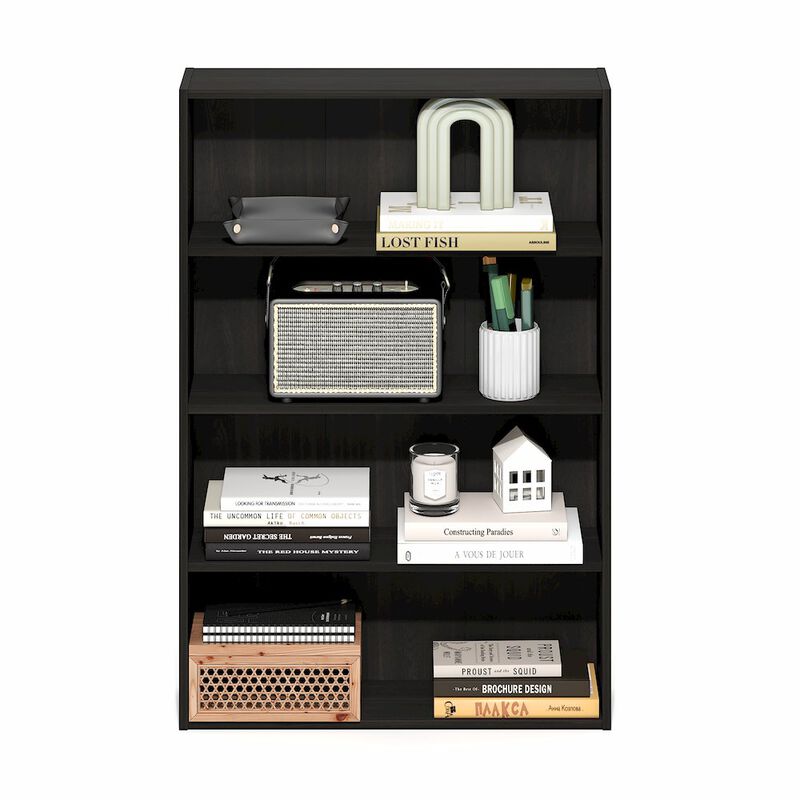 Basic 4-Tier Open Shelf Bookcase, Bookshelf, Storage Organizer, 6 x 24 x 35