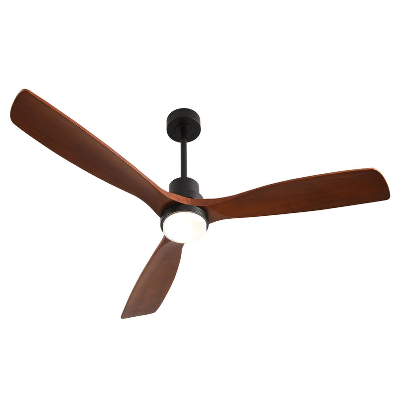 ELEMENT ACE 60 Inch Modern Ceiling Fan With Dimmable LED Light and Remote Control Featuring Solid Wood Blades image number 7