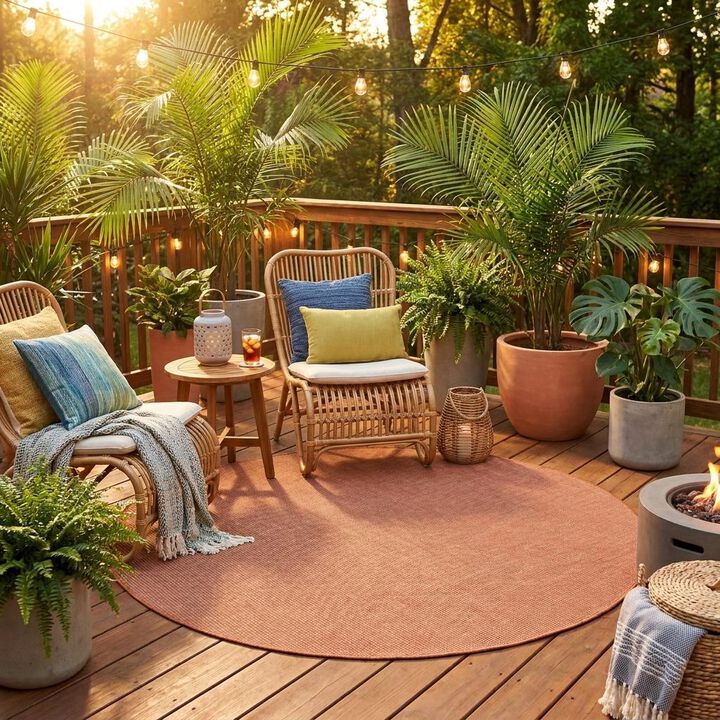 HomeRoots Indoor Outdoor Area Rug