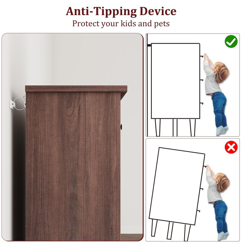 5-Drawer Tall Vertical Dresser, 41.3" Freestanding Wooden Storage Chest for Bedroom, Living Room & Entryway image number 2
