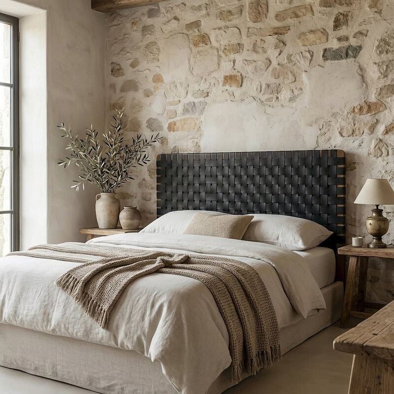 Vegan Leather Queen Headboard Wall-Mount Design with DurableTexture image number 2