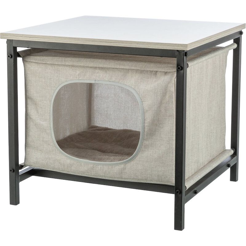 TRIXIE Emmie Indoor Cat Condo, Cat Bed Side Table, Cat Hideaway Cave with Cozy Cushion image number 5