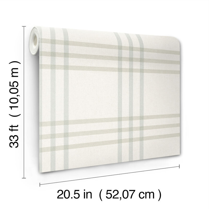 Fletcher Aqua Plaid Wallpaper image number 2