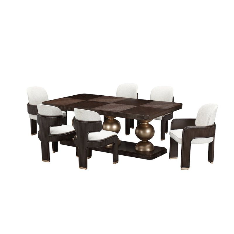 Michael Amini West Kensington Rectangular Dining Table - Medium Espresso