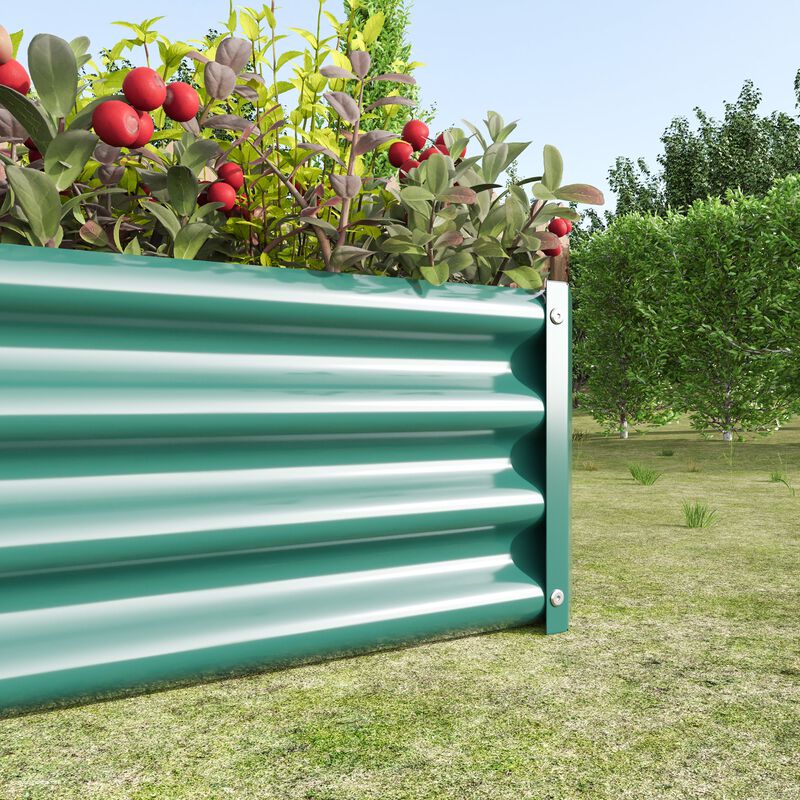 Clihome Metal Raised Garden Bed Rectangle Raised Planter for Flowers Plants image number 6