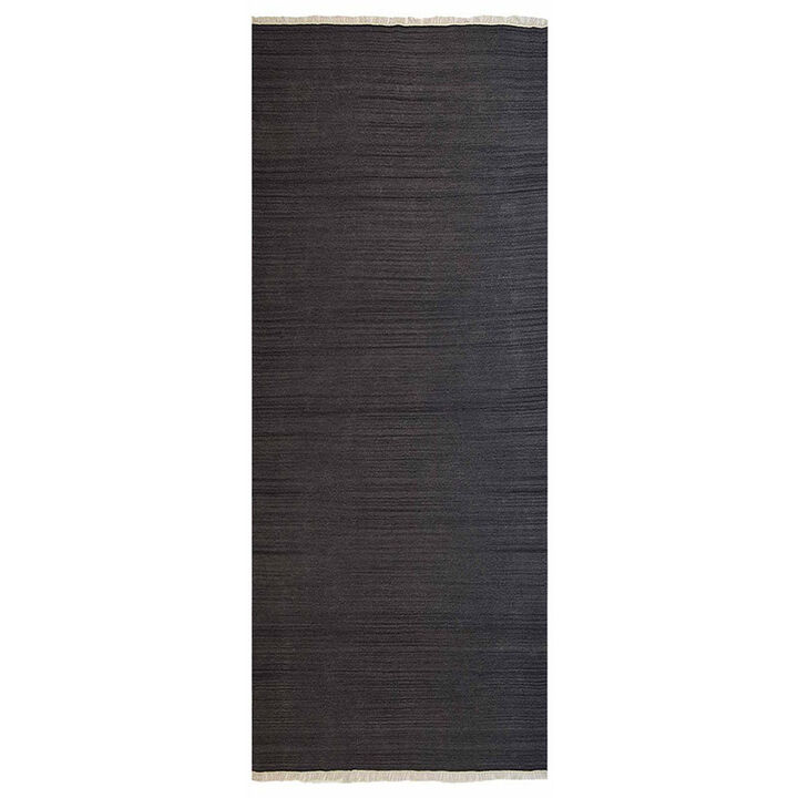 RUGSOTIC CARPETS HAND WOVEN FLAT WEAVE KILIM WOOL ECO-FRIENDLY AREA RUGS  - Runner Shape, Solid Plain Design, Low Pile  Handmade Rugs for Living Room, Bed Room (D00111)