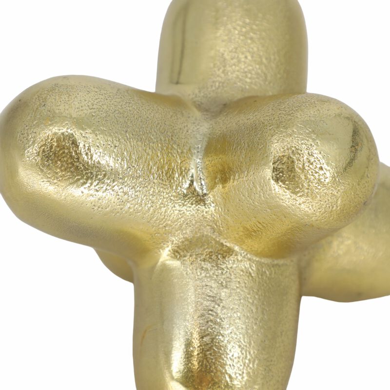 Gold Geometric Orb Sculpture