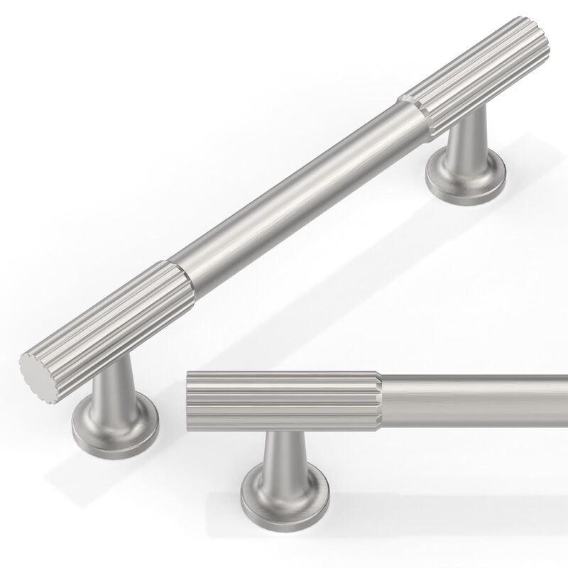 Talentedeco 10 Pack Brushed Satin Nickel Cabinet Pulls 3.75 Inch(96mm) Kitchen Cabinet Handles Cabinet Hardware for Drawer Pulls