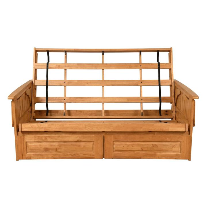 Phoenix Frame Queen-Butternut Finish-Frame only-Storage Drawers