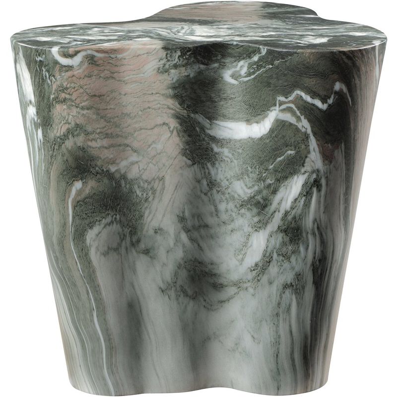 Meridian Furniture Monza Green Marble Finish Concrete End Table