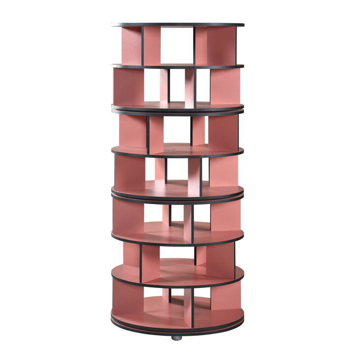 Kings Brand Furniture 7-Tier Rotating Shoe Rack, 360° Revolving Lazy Susan Spinning Shoe Rack Tower Storage Organizer for Closet Entryway Bedroom Hallway