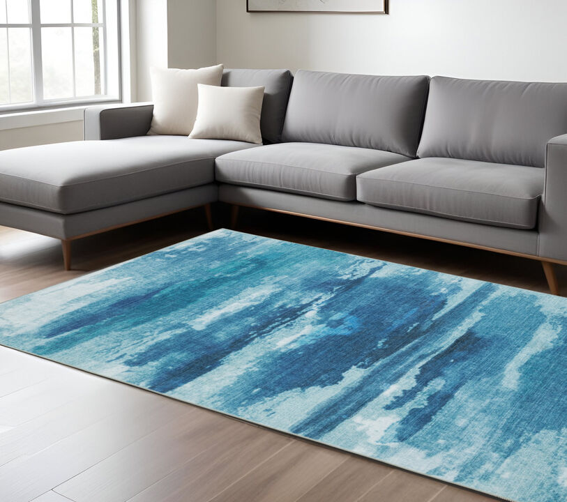 HomeRoots Abstract Distressed Area Rug