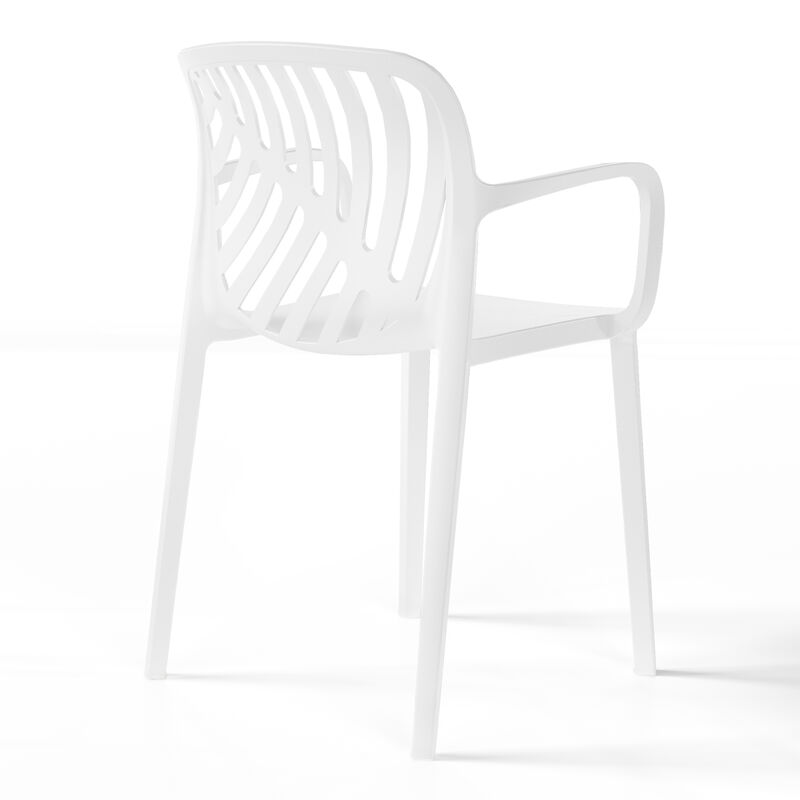 WestinTrends Outdoor Modern Stackable Patio Dining Armchairs (Set of 2)