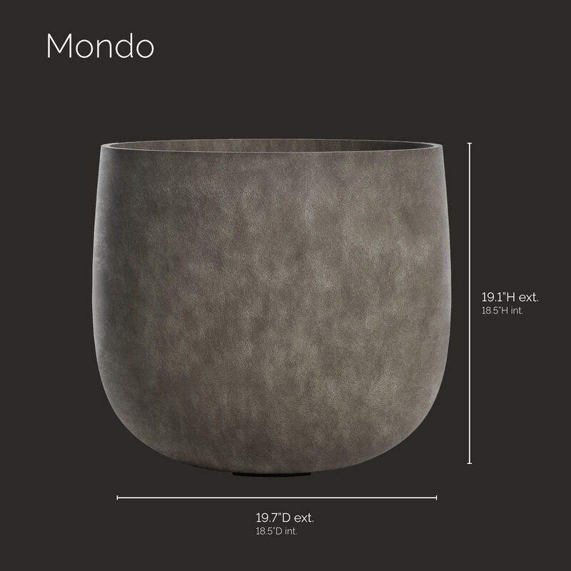 COSAPOTS Mondo Large Planter - Fiberglass Indoor/Outdoor and Weather-Resistant Round Planter