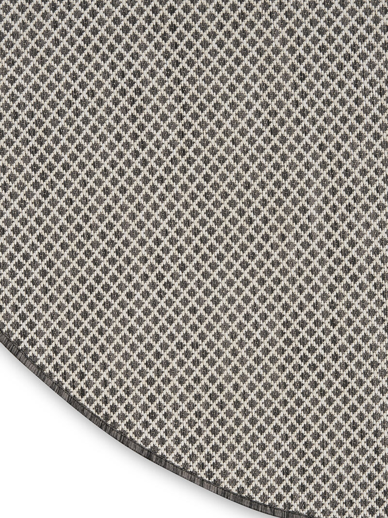 Courtyard COU01 Ivory/Charcoal 5' x 8' Oval Rug