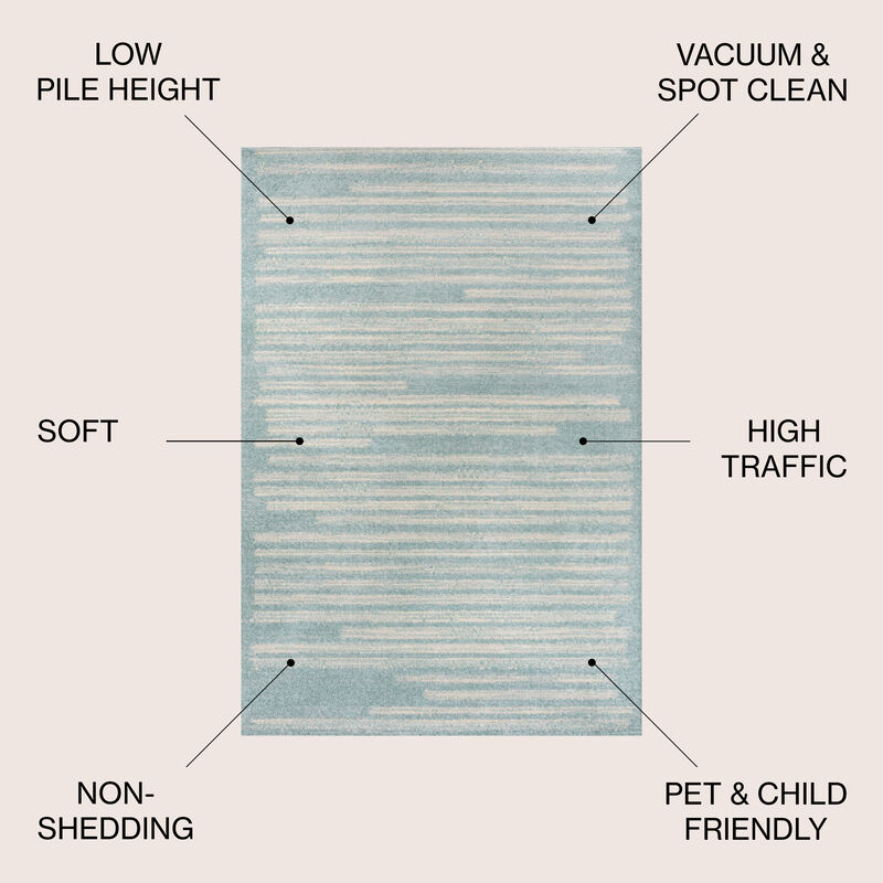 Khalil Modern Berber Stripe Area Rug