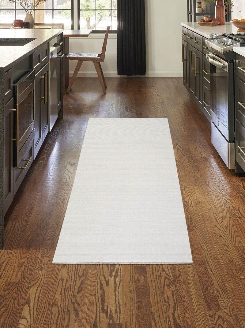 Washable Essentials WAE01 Ivory/Gray 2'2" x 10' Rug image number 5