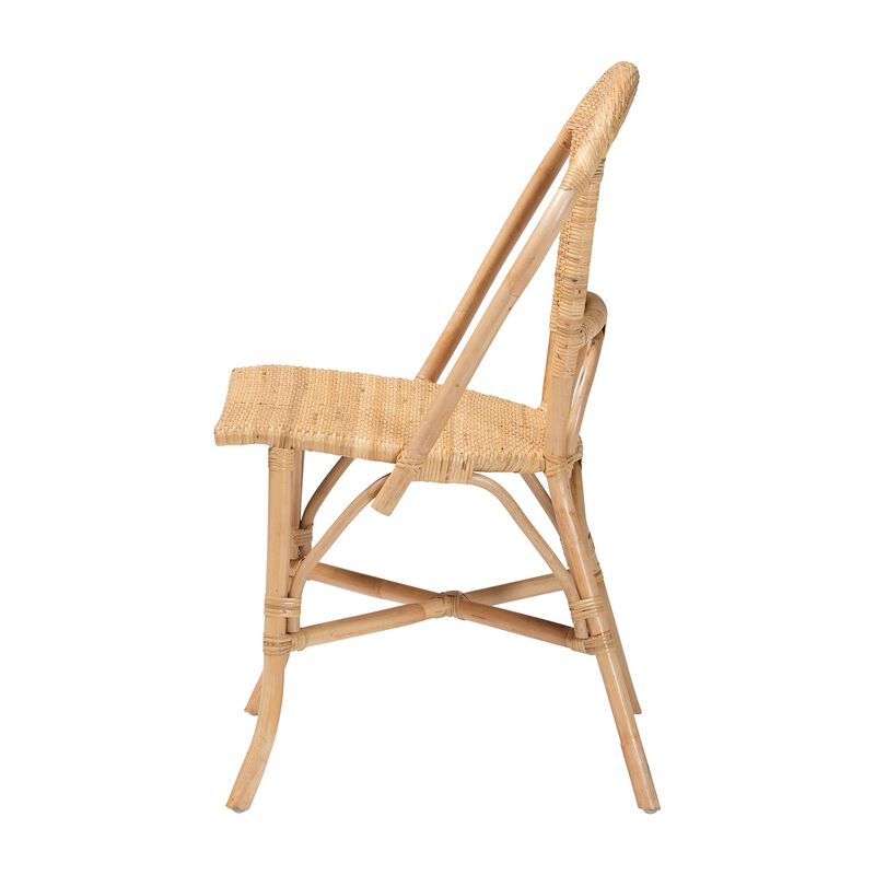 bali & pari Jaylyn Bohemian Natural Rattan Dining Chair