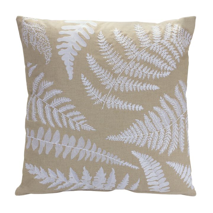 Fern Pattern Pillow  &ndash; Decorative Throw Pillow for Sofa, Couch, and Living Space