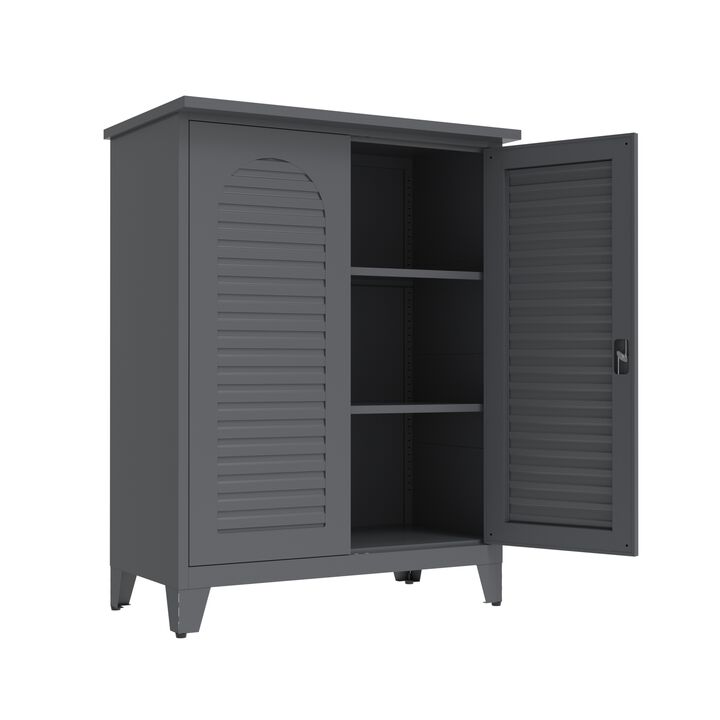 WOW PIONEER 73 Inch Tall Heavy Duty Metal Tool Storage Cabinet with Ample Storage Space for Garage, Warehouse, Office, Bathroom and Utility Room
