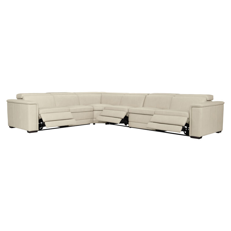 Lioni Leather Power Motion Sectional image number 1