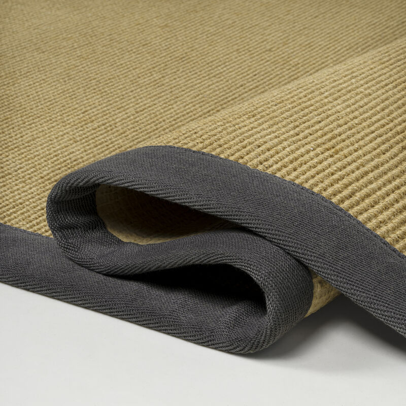 Camden Farmhouse Cottage Border Jute Area Rug