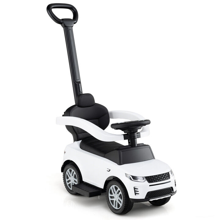3 in 1 Baby Push Car with Safety Guardrail and Handle for Toddler Indoor Play