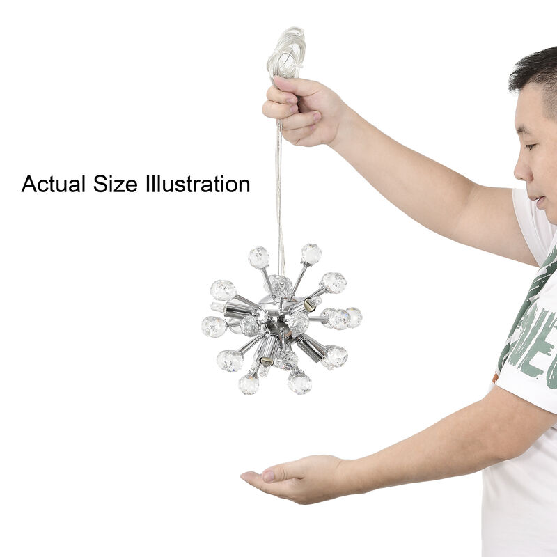 Isabel Mini Pendant 6-light Sputnik Clear Crystal Balls Pendant Chandelier image number 2