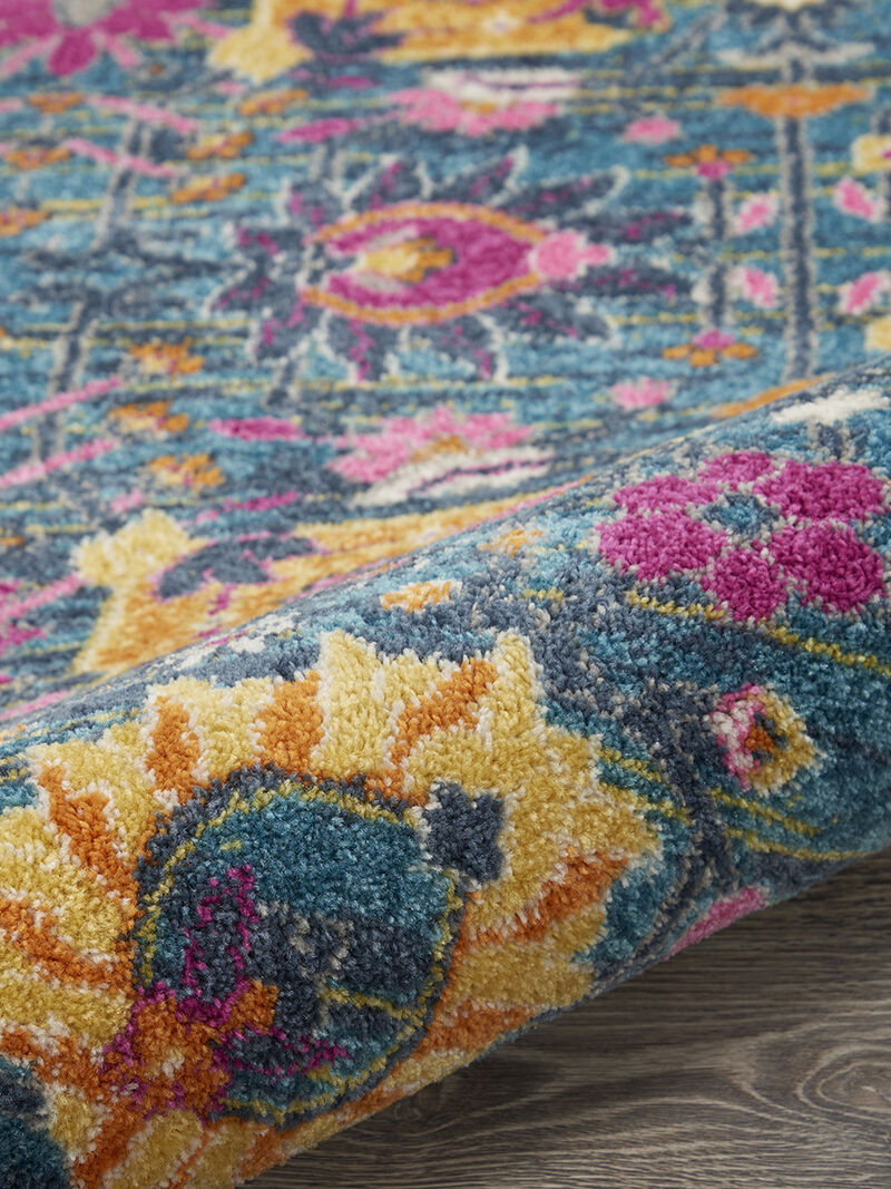 Passion PSN01 Denim 4' x Round Rug