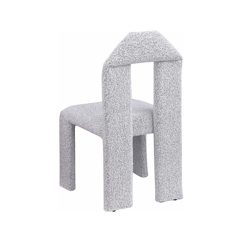 Meridian Furniture Bennett Grey Boucle Fabric Dining Chair, Set of 2