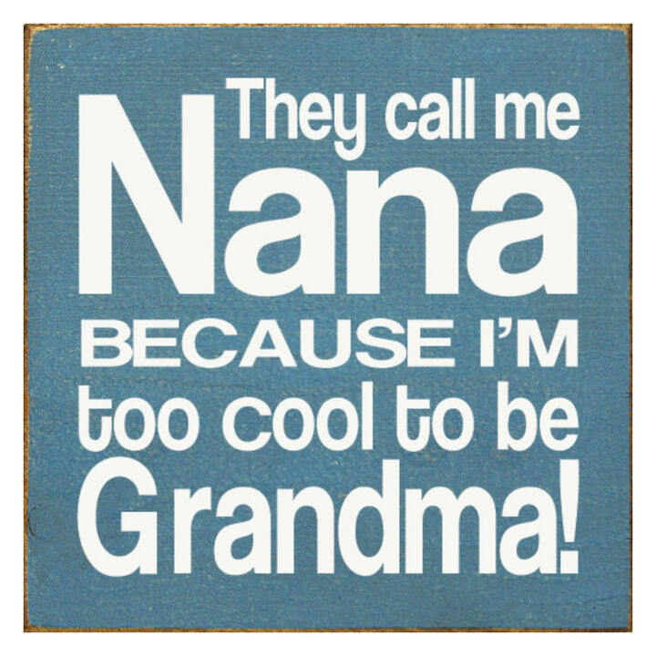 Funny Grandma and Nana Wooden Quote Sign for Wall or Shelf Display
