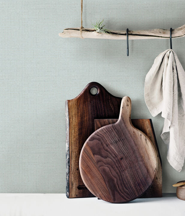 Nimmie Seafoam Basketweave Wallpaper (Set of 2)