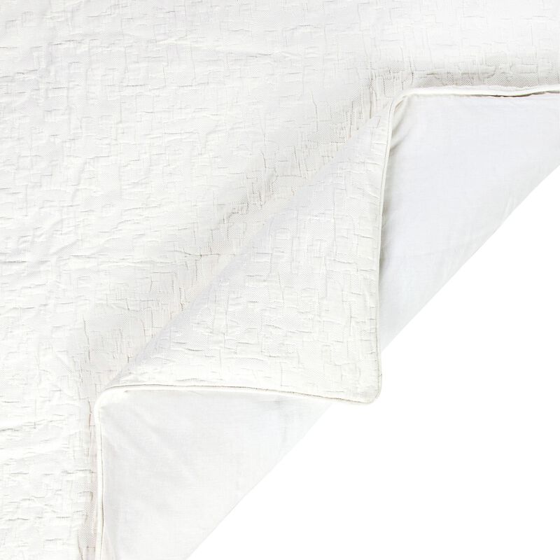Porto White Twin Duvet Cover Set image number 4