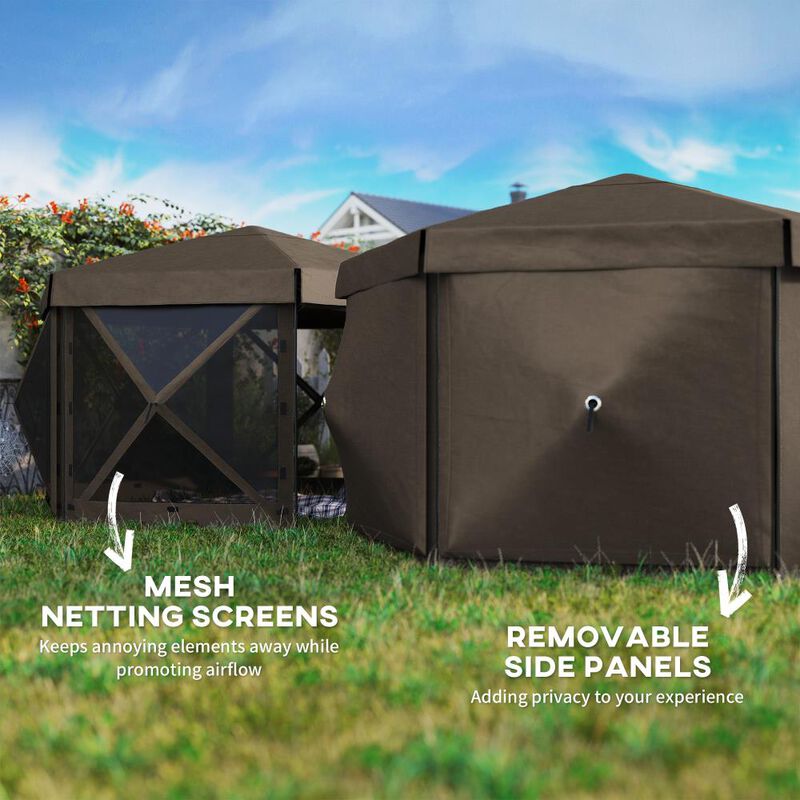 Hivvago Hexagon 12x12 Pop Up Canopy Shelter image number 4