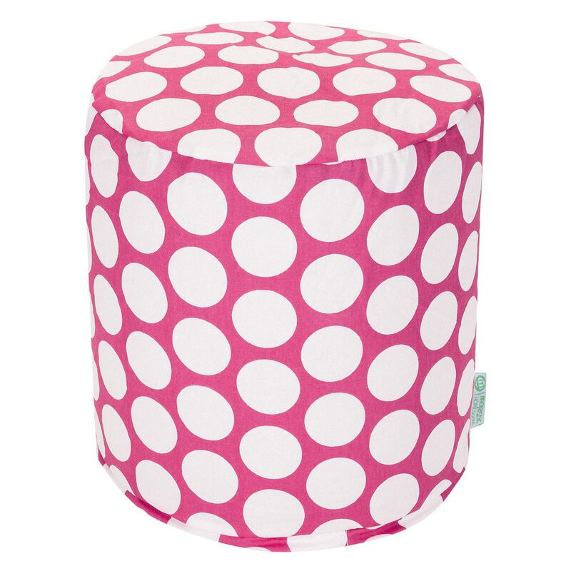 Majestic Home Goods Pouf Polka Dot (Large) Hot Pink