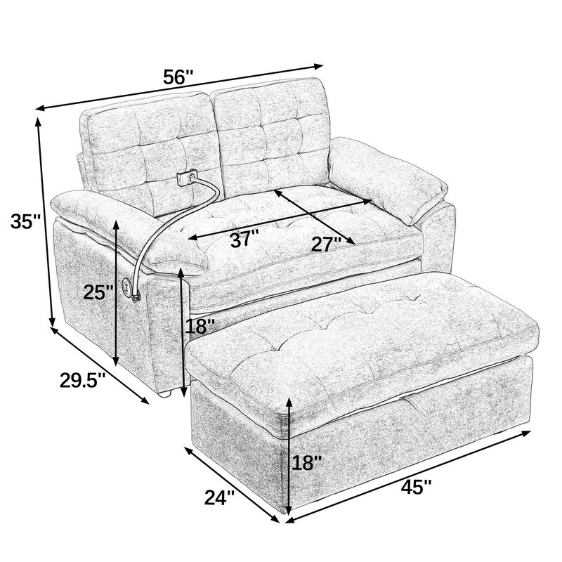 Tukspu Leisure loveseat sofa chair image number 8