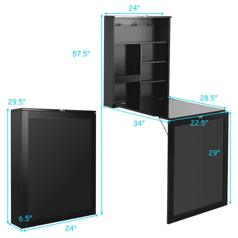 Convertible Wall Mounted Table with A Chalkboard image number 4