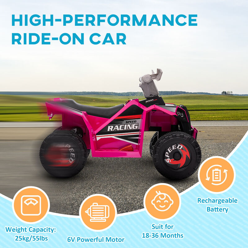 BreeBe 6V Electric Toy Car with Forward Backward, Wear-Resistant Wheels image number 4