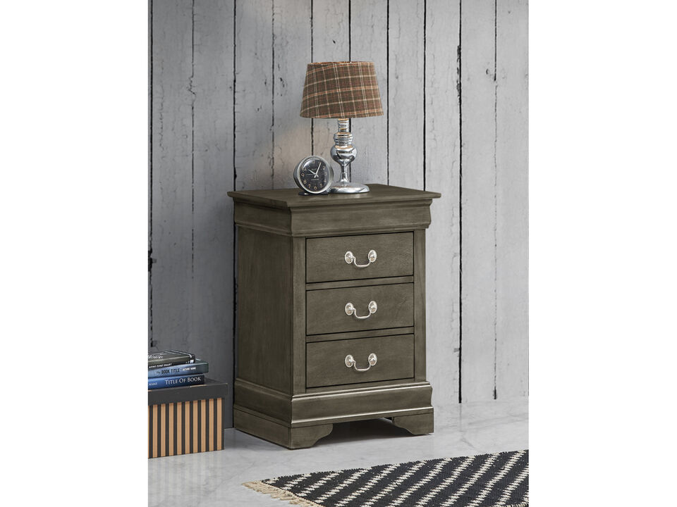 Louis Philippe 3-Drawer Nightstand (29 in. H x 16 in. W x 21 in. D)
