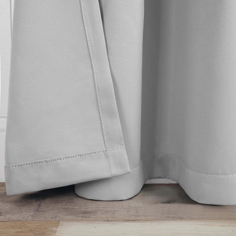 Set of 2 Blackout Curtains Rod Pocket Solid Room Darkening image number 4