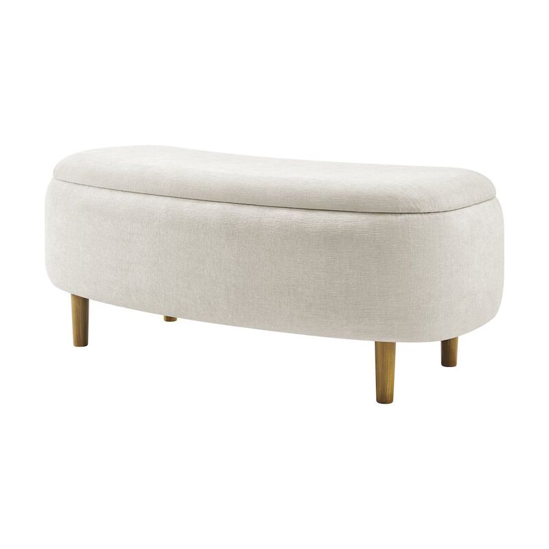 Leony Chenille Storage Bench
