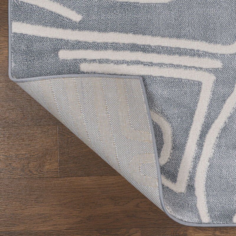Alcina Modern Scandinavian Graphic Lines High-Low Area Rug