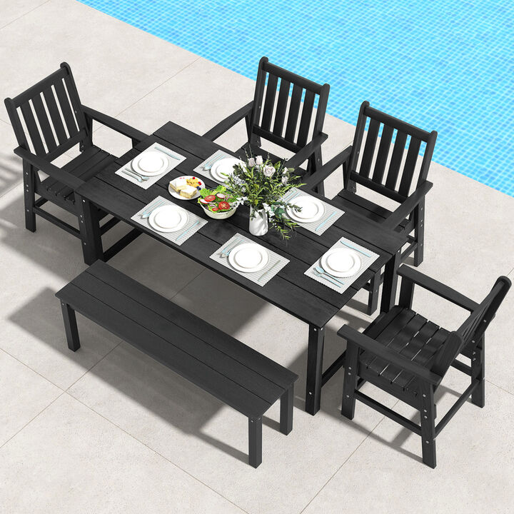 4 Piece Patio Dining Chairs with Armrests for Backyard and Outdoor Spaces