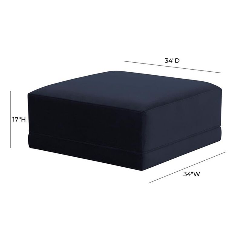 Willow Navy Ottoman image number 1