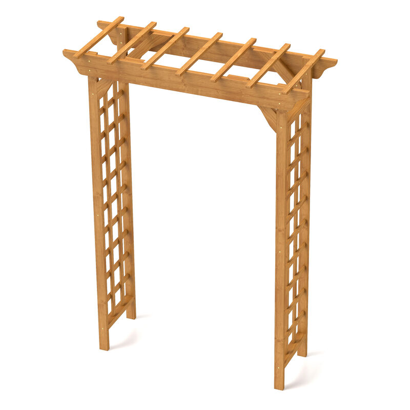 Streamdale Wooden Arbor, Wedding Arch for Ceremony, Wood Trellis for Plant Climbing, Christmas Decor Pergola for Garden Backyard image number 6