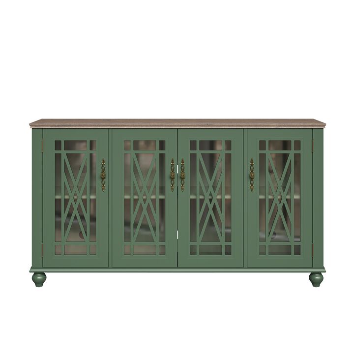 FESTIVO 63" Antique-Inspired Kitchen Buffet Sideboard Cabinet