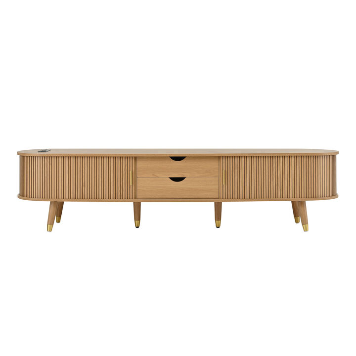 Glucub Oval Fluted TV Stand