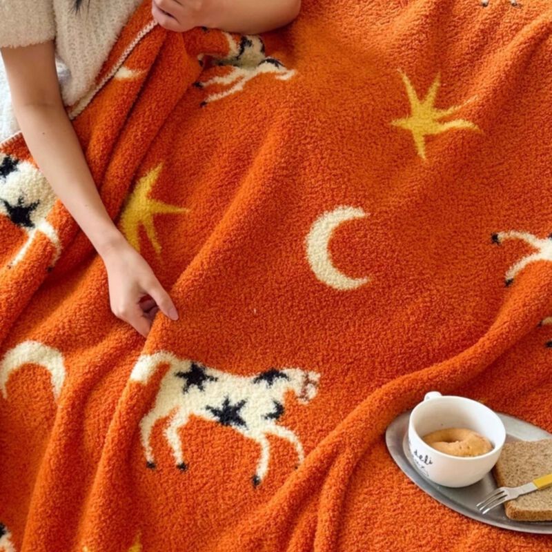 Moonlit Gallop Throw Blanket image number 4